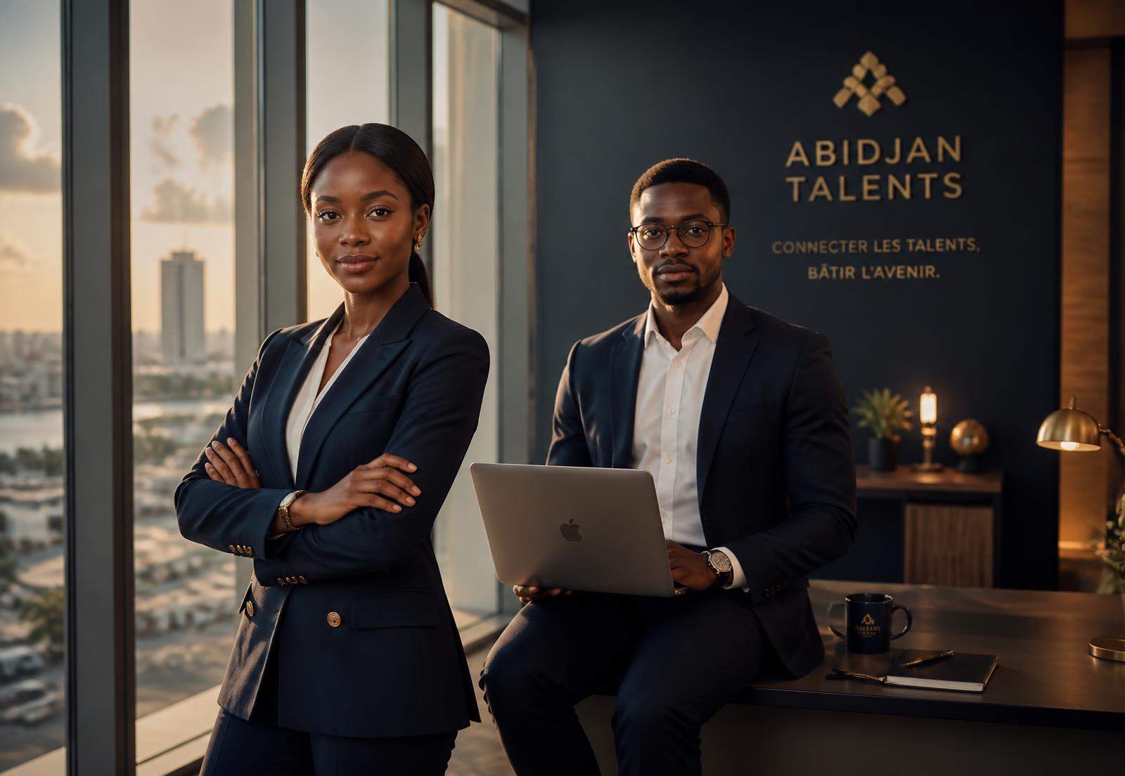 Professionnels africains vérifiés dans un bureau à Abidjan